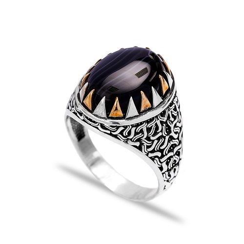 Onyx Authentic Men Ring Wholesale Handmade 925 Sterling Silver